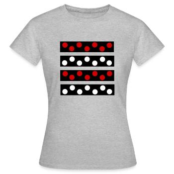 Polka Dots - Frauen T-Shirt - Grau meliert - Vorne - AI Model Female 172 dark (172cm)