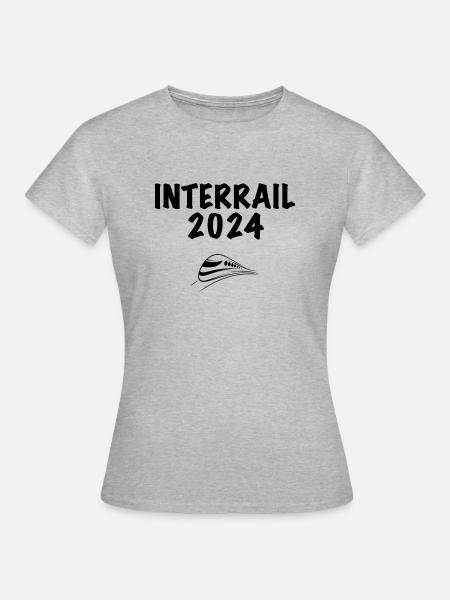 Interrail 24 - Frauen T-Shirt - Grau meliert