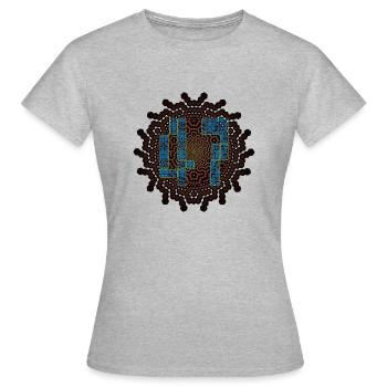OIOI OI 47 - Frauen T-Shirt - Grau meliert - Vorne - AI Model Female 172 dark (172cm)