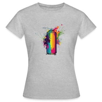 Explosion de la bombe aérosol - T-shirt Femme - gris chiné - Devant - AI Model Female 172 dark (172cm)