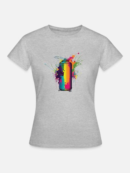 Spraycan Explosion - Frauen T-Shirt - Grau meliert