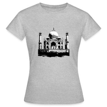 Taj Mahal in Agra monument - Women's T-Shirt - heather grey - Front - AI Model Female 172 dark (172cm)