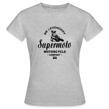 Supermoto - Frauen T-Shirt - Grau meliert - Vorne - AI Model Female 172 dark (172cm)
