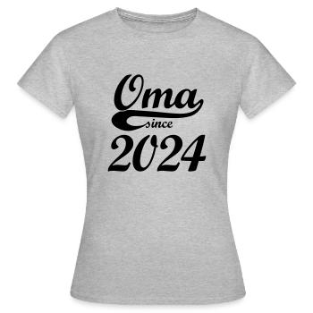 Oma since 2024 - Frauen T-Shirt - Grau meliert - Vorne - AI Model Female 172 dark (172cm)