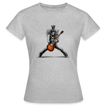 Inferno-Riffs - Frauen T-Shirt - Grau meliert - Vorne - AI Model Female 172 dark (172cm)