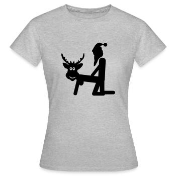 Santa Claus - T-shirt Femme - gris chiné - Devant - AI Model Female 172 dark (172cm)