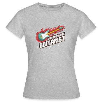 I PREFER THE GUITARIST - Women's T-Shirt - heather grey - Front - AI Model Female 172 dark (172cm)