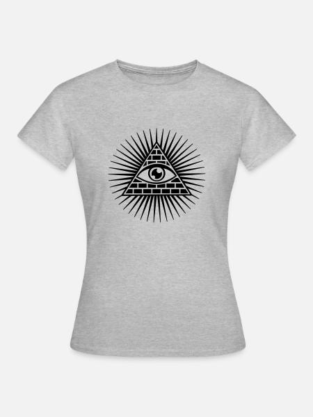 All seeing eye, god, providence, pyramid, triangle - Women's T-Shirt - heather grey