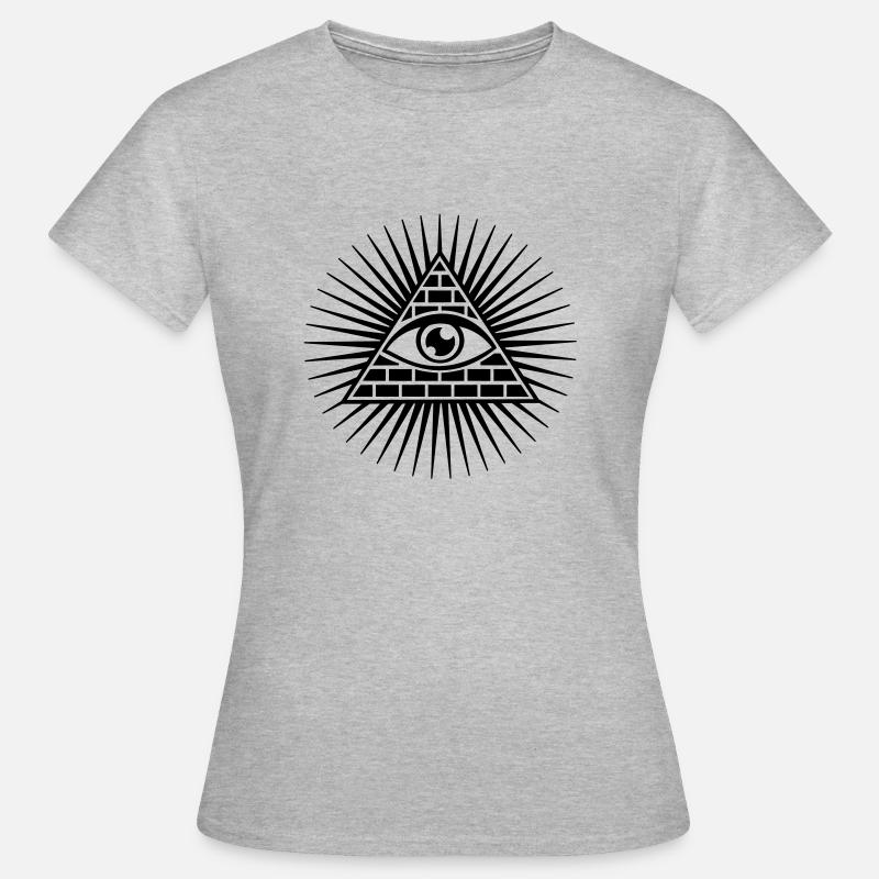 All seeing eye, god, providence, pyramid, triangle - Women's T-Shirt - heather grey