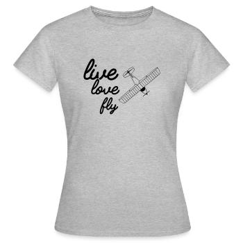 Ultraleichtflugzeug UL Pilot Flugzeug Flieger - Frauen T-Shirt - Grau meliert - Vorne - AI Model Female 172 dark (172cm)