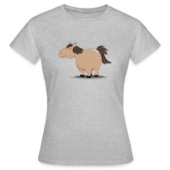 Dickes Pony - Frauen T-Shirt - Grau meliert - Vorne - AI Model Female 172 dark (172cm)
