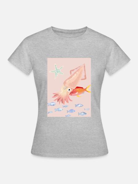 Mengdesigns: Verstecken - Frauen T-Shirt - Grau meliert