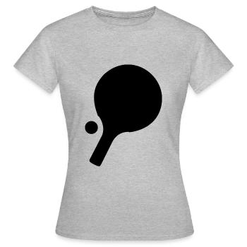 Table tennis table tennis racket table tennis ball - Women's T-Shirt - heather grey - Front - AI Model Female 172 dark (172cm)
