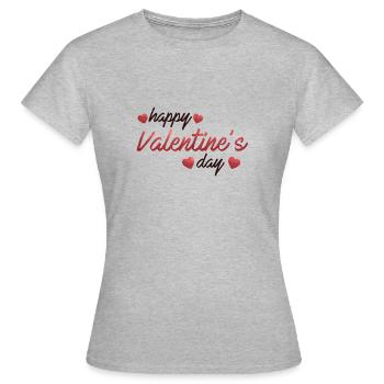 heureux citations d'affiliation amour spécial Saint Valentin - T-shirt Femme - gris chiné - Devant - AI Model Female 172 dark (172cm)