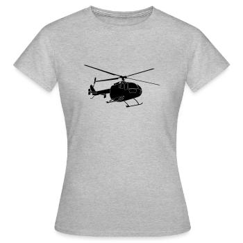 bo105 hélicoptère hélicoptère hélicoptère pilote - T-shirt Femme - gris chiné - Devant - AI Model Female 172 dark (172cm)
