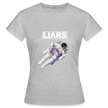 NASA Liars / Faux Space - T-shirt Femme - gris chiné - Devant - AI Model Female 172 dark (172cm)