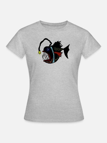 anglerfisch - Frauen T-Shirt - Grau meliert