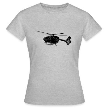 ec145 Hélicoptère Hélicoptère - T-shirt Femme - gris chiné - Devant - AI Model Female 172 dark (172cm)