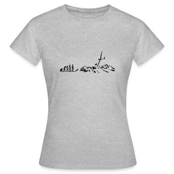 evolution glider glider glider glider - Women's T-Shirt - heather grey - Front - AI Model Female 172 dark (172cm)