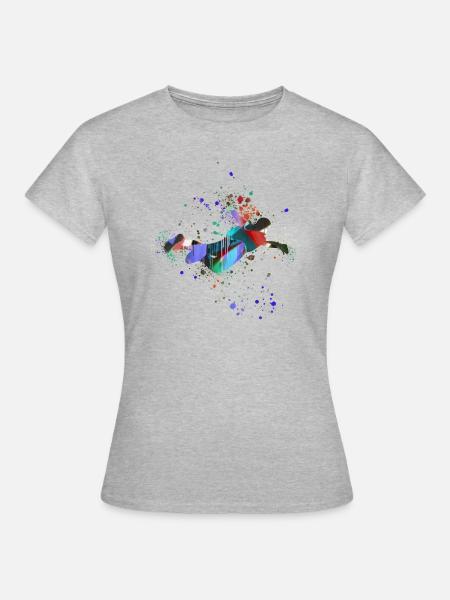 Indoor Skydiving, Windkanal, Bodyflying, Indoor - Frauen T-Shirt - Grau meliert