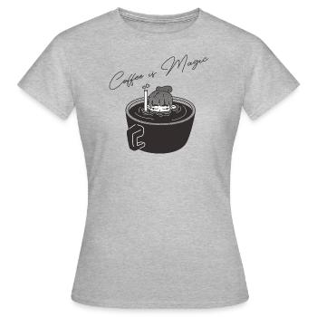 Coffee is Magic - Women's T-Shirt - heather grey - Front - AI Model Female 172 dark (172cm)