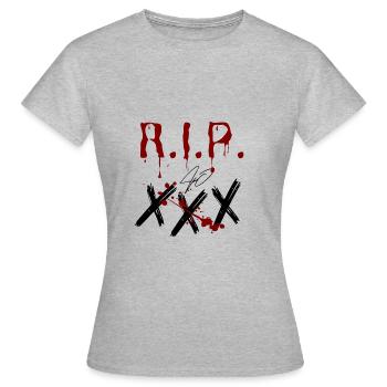 RIP xxxtenations - Frauen T-Shirt - Grau meliert - Vorne - AI Model Female 172 dark (172cm)