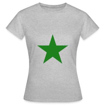 étoile verte étoile verte étoile - T-shirt Femme - gris chiné - Devant - AI Model Female 172 dark (172cm)