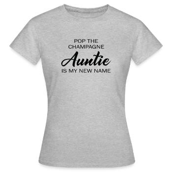 Tante, cadeau de tante, cadeaux de tante, cadeau pour tante, tante - T-shirt Femme - gris chiné - Devant - AI Model Female 172 dark (172cm)