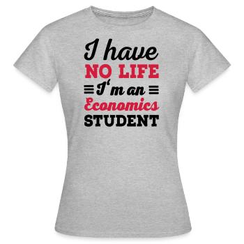 Économie - T-shirt Femme - gris chiné - Devant - AI Model Female 172 dark (172cm)
