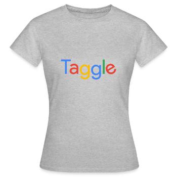 Taggle * Humor geek startup * - Frauen T-Shirt - Grau meliert - Vorne - AI Model Female 172 dark (172cm)