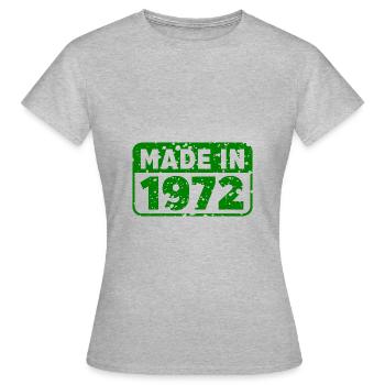 Made in 1972 b - T-shirt Femme - gris chiné - Devant - AI Model Female 172 dark (172cm)