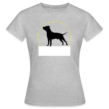 American Staffordshire Terrier individuell - Frauen T-Shirt - Grau meliert - Vorne - AI Model Female 172 dark (172cm)