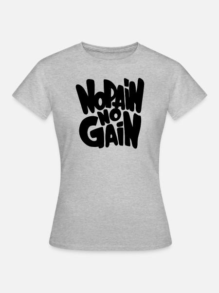 Gym Sport Kraftsport - Frauen T-Shirt - Grau meliert