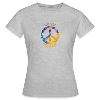 Love Peace Hippie Hippie costume 60s 70s 90s - Women's T-Shirt - heather grey - Front - AI Model Female 172 dark (172cm)