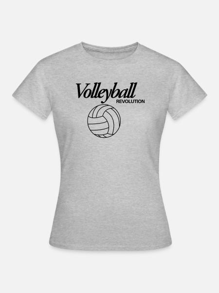Volleyball Revolution - Frauen T-Shirt - Grau meliert