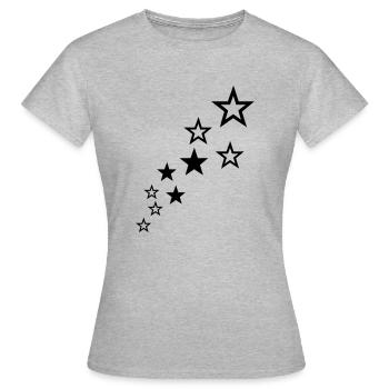 stars - Women's T-Shirt - heather grey - Front - AI Model Female 172 dark (172cm)