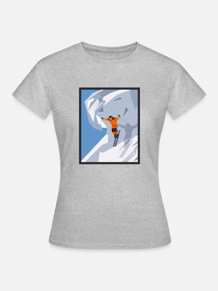 ski - T-shirt Femme - gris chiné