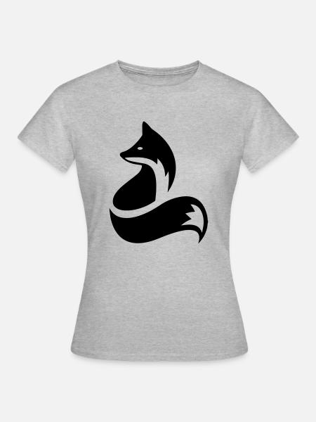 Fuchs - Frauen T-Shirt - Grau meliert