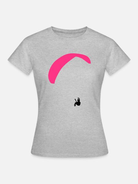 paragliding - Vrouwen T-shirt - grijs gemêleerd
