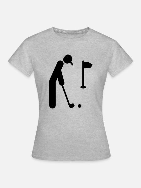 einlochen - Frauen T-Shirt - Grau meliert