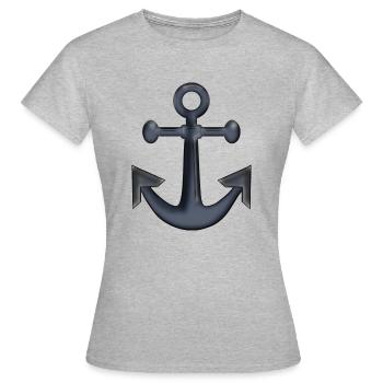 ancre - T-shirt Femme - gris chiné - Devant - AI Model Female 172 dark (172cm)
