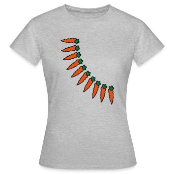 carrots - Frauen T-Shirt - Grau meliert - Vorne - AI Model Female 172 dark (172cm)