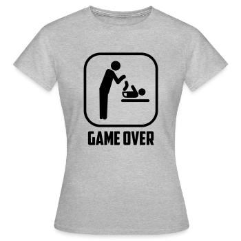 game over - Frauen T-Shirt - Grau meliert - Vorne - AI Model Female 172 dark (172cm)