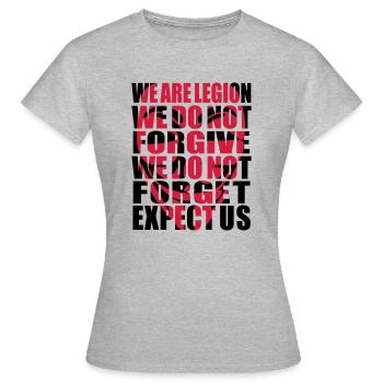 Anonymous Motto Shadow - T-shirt Femme - gris chiné - Devant - AI Model Female 172 dark (172cm)