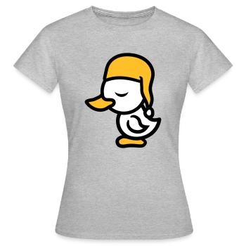 muetze muede bett schlafen schlafmuetze abend erho - Frauen T-Shirt - Grau meliert - Vorne - AI Model Female 172 dark (172cm)