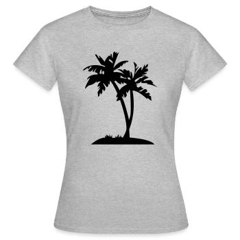 palm - Women's T-Shirt - heather grey - Front - AI Model Female 172 dark (172cm)