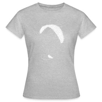 Paraglider scribble white - Frauen T-Shirt - Grau meliert - Vorne - AI Model Female 172 dark (172cm)