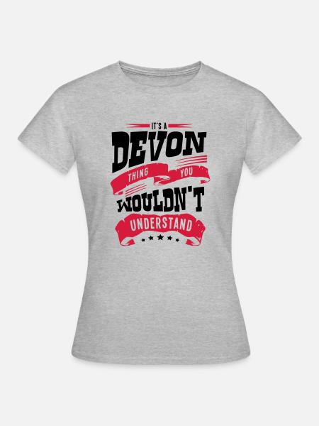devon name thing you wouldnt understand - Women's T-Shirt - heather grey