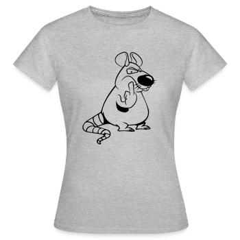 doigts puants de rat drôle mal cool - T-shirt Femme - gris chiné - Devant - AI Model Female 172 dark (172cm)