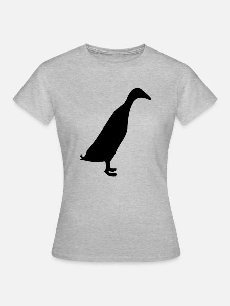 laufente - Frauen T-Shirt - Grau meliert